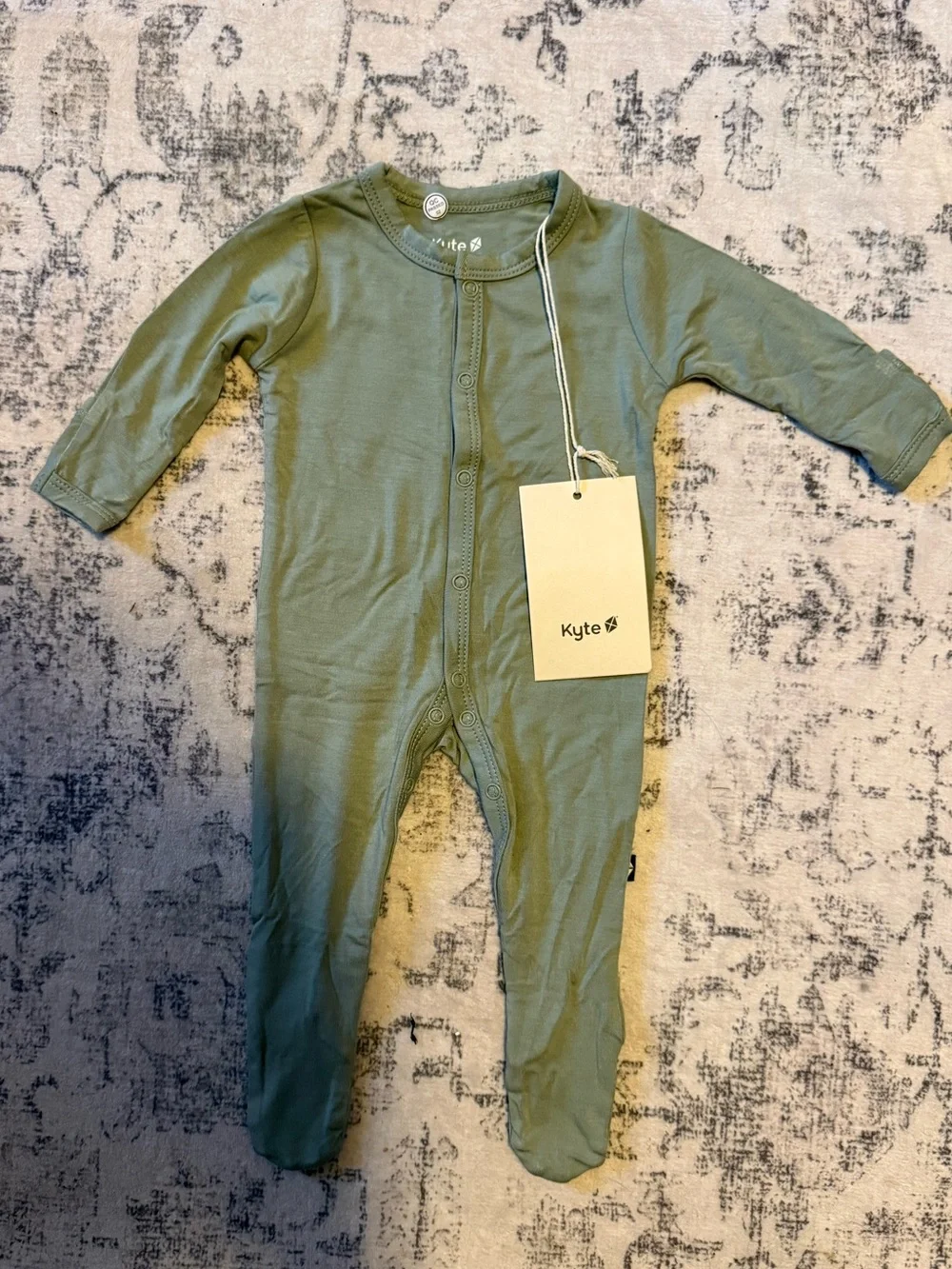 Baby Olive Green Footed One-Piece
